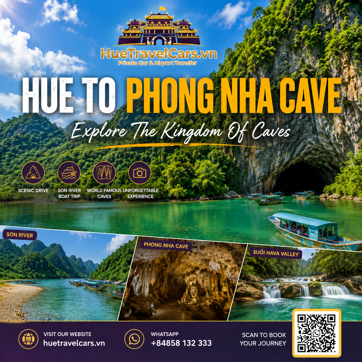 Hue to Phong Nha Cave by Private Car