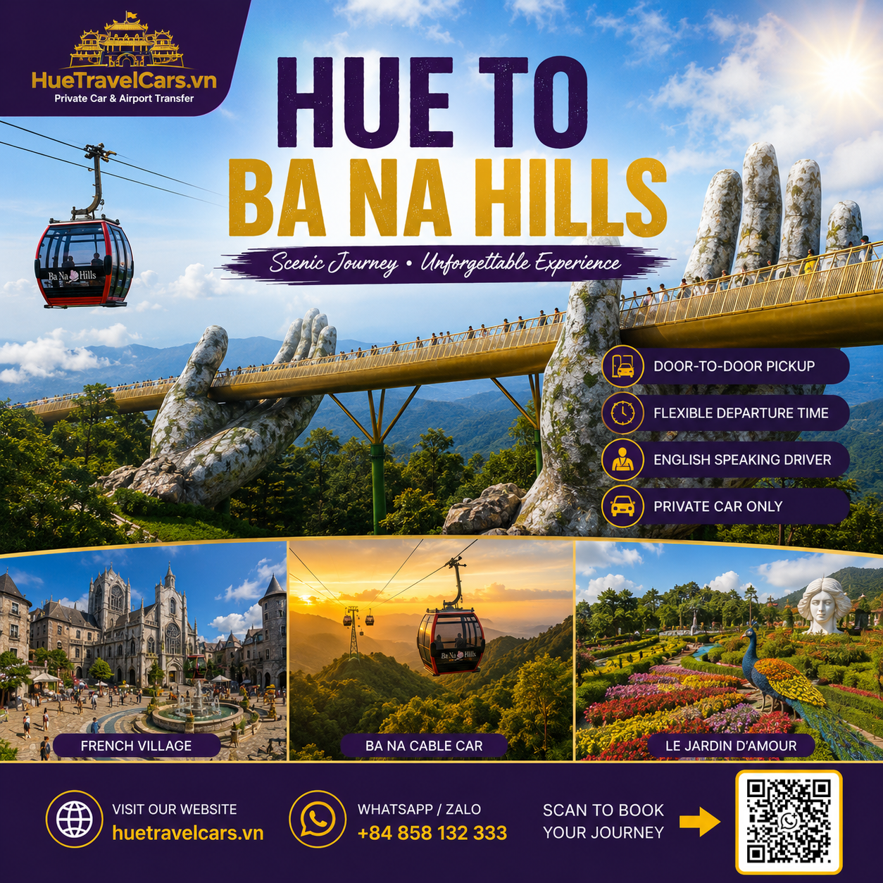 Hue To Ba Na Hills By Private Car