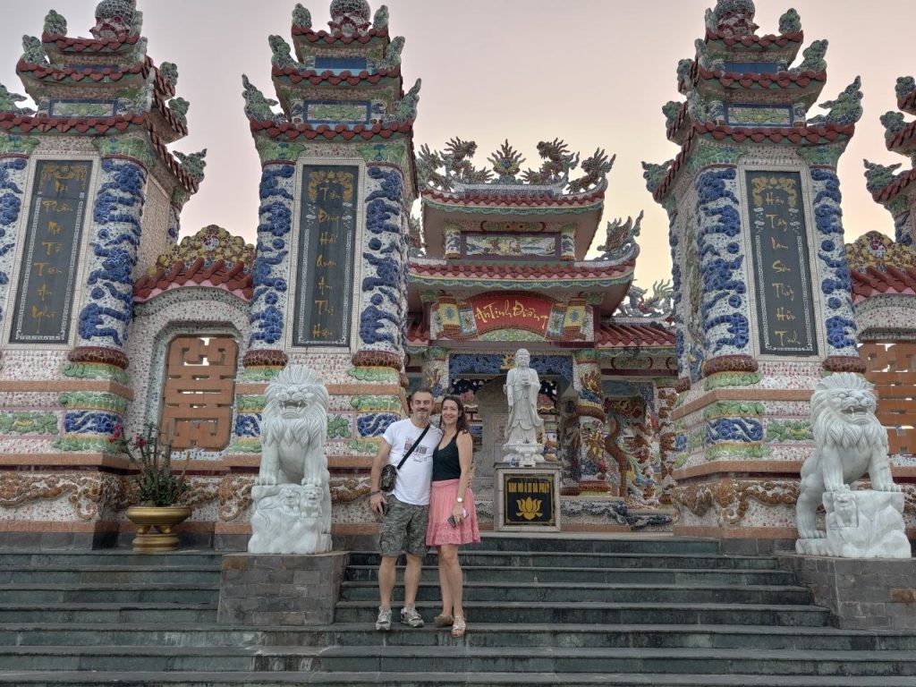 Tourists visiting An Bang Cemetery City of Ghosts on Hue to Da Nang private car tour