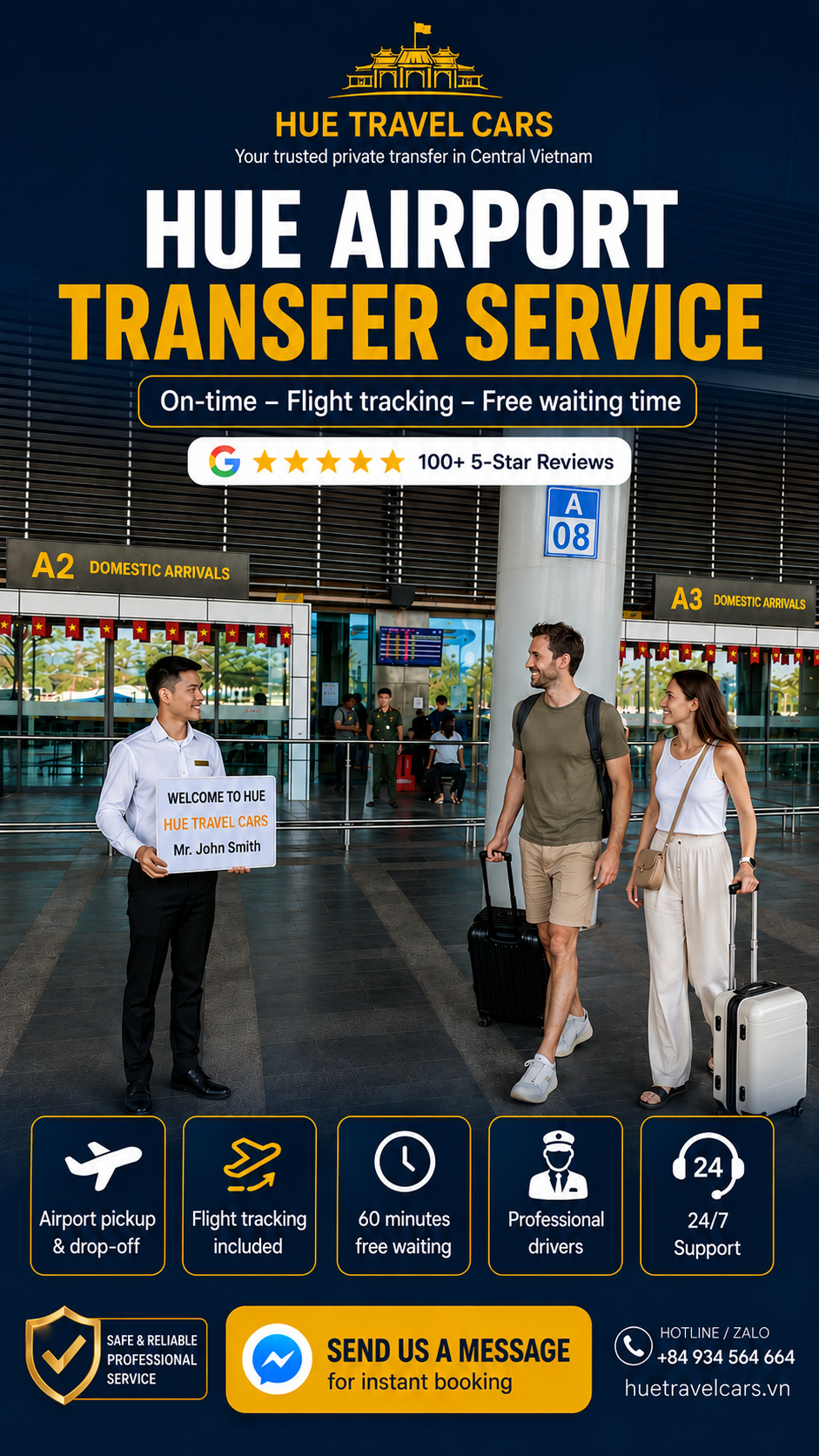 Hue Airport Transfer Service - Hue Travel Cars